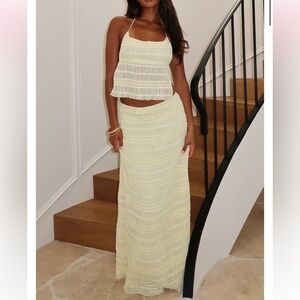 Yellow Maxi Skirt Set
